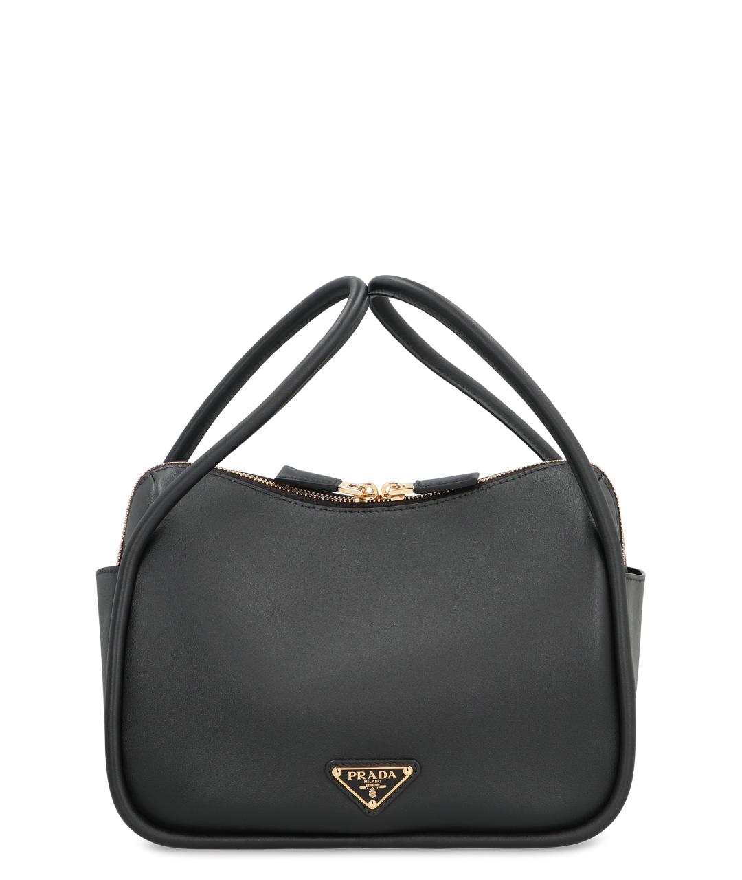 PRADA Черная кожаная сумка тоут, фото 1