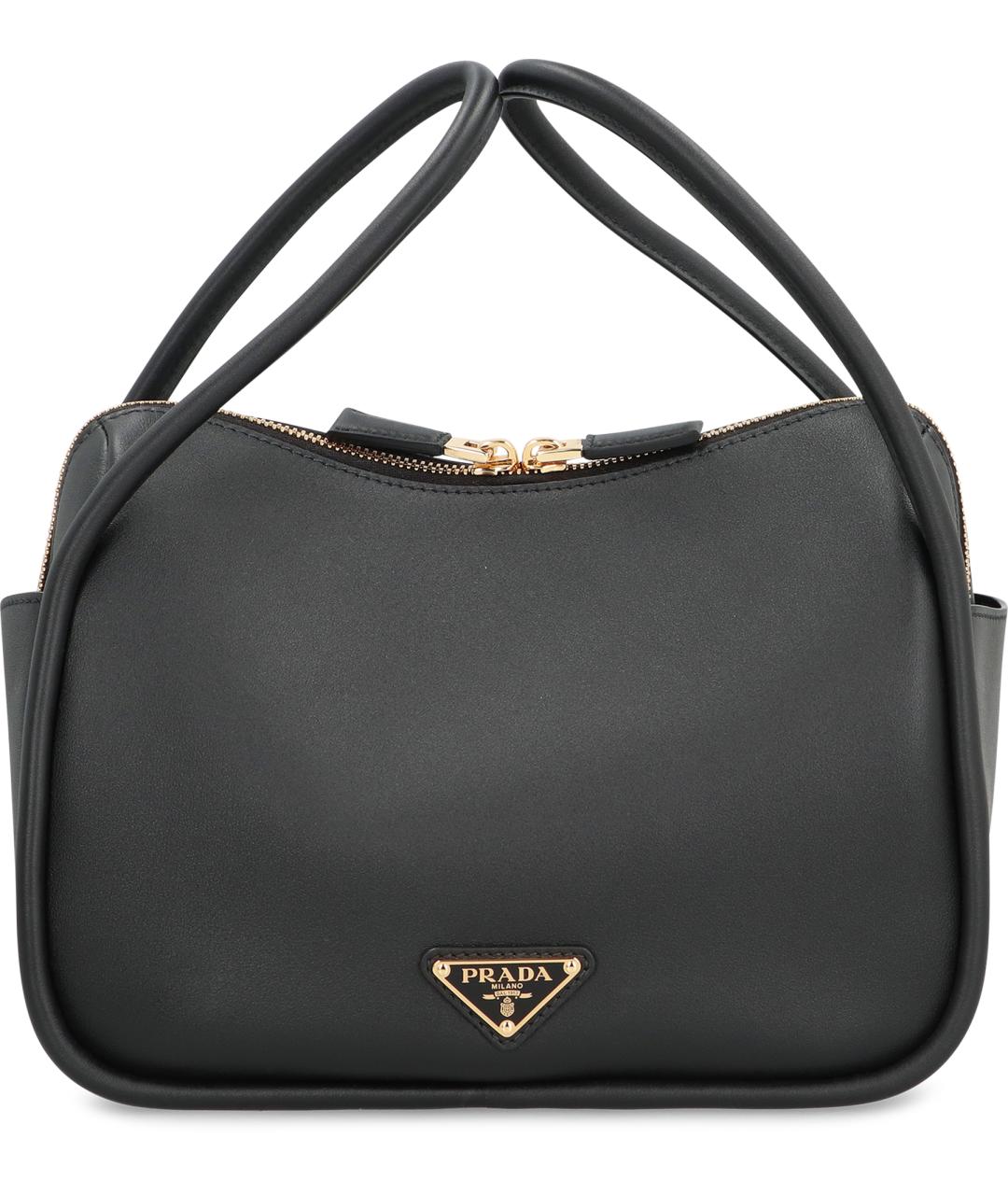 PRADA Черная кожаная сумка тоут, фото 2