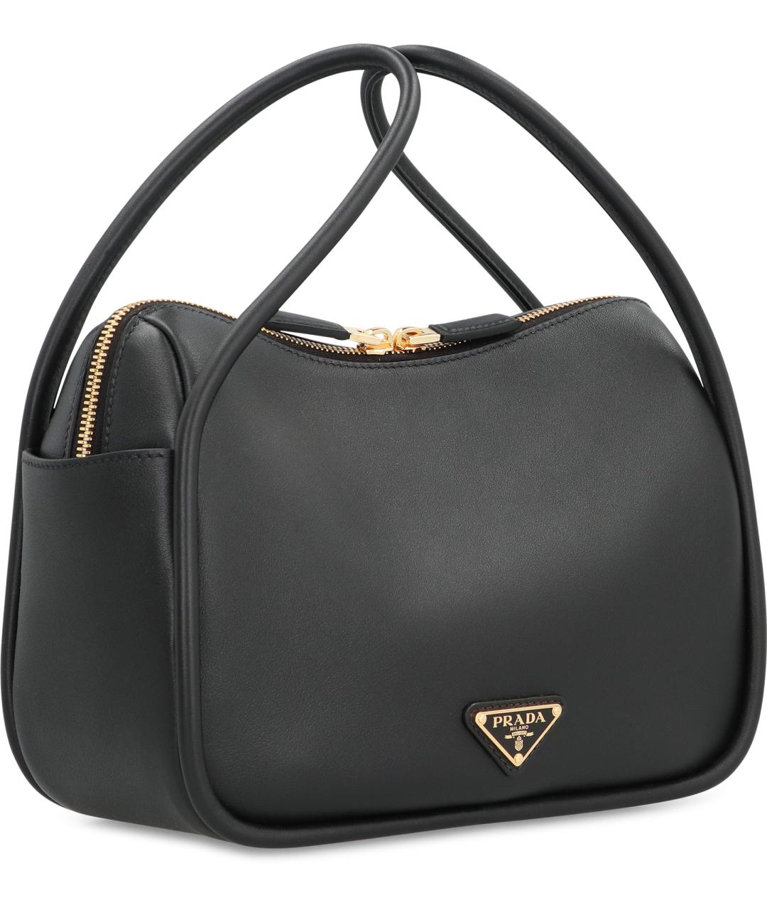 PRADA Черная кожаная сумка тоут, фото 3