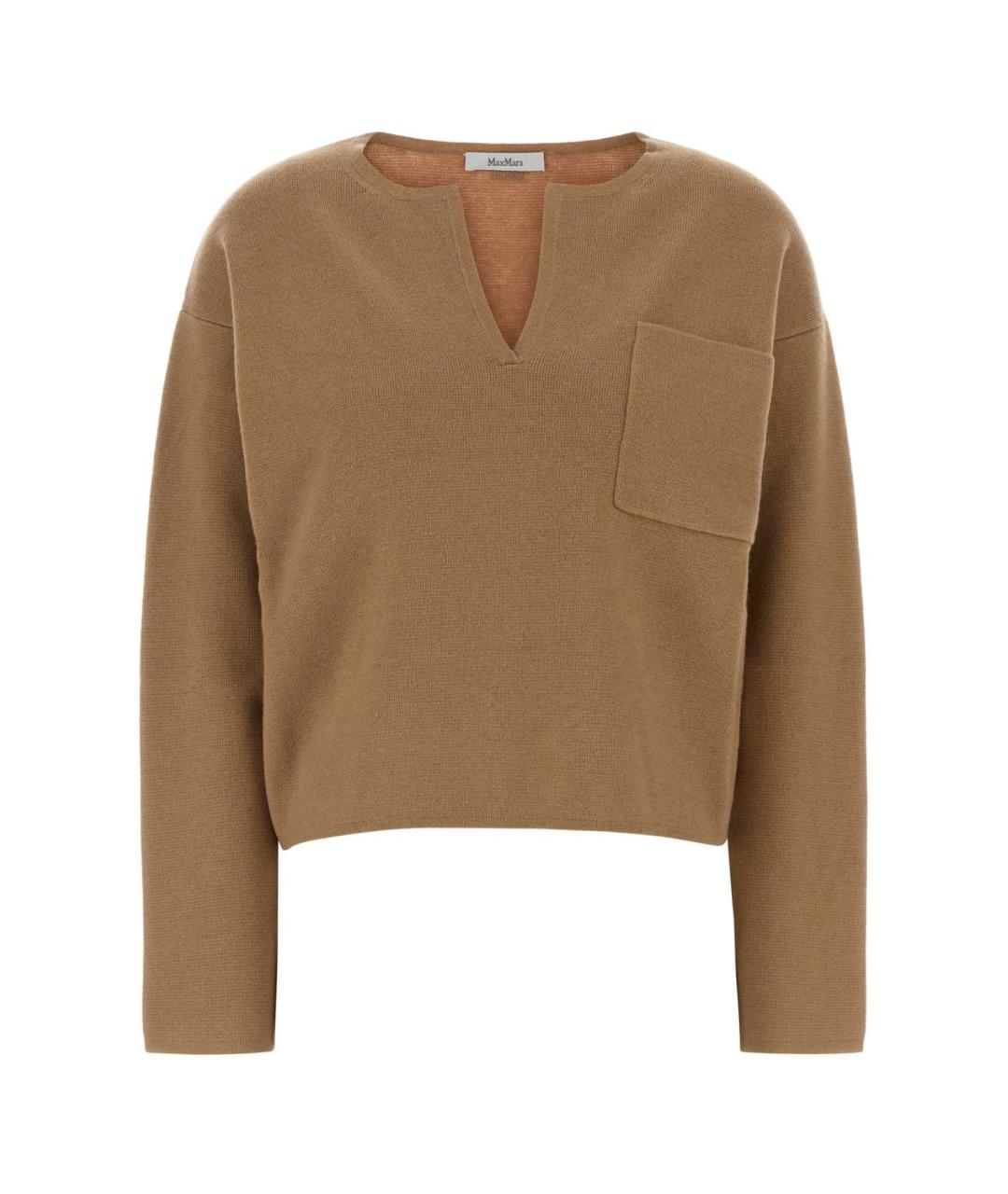 MAX MARA Бежевый шерстяной джемпер / свитер, фото 1