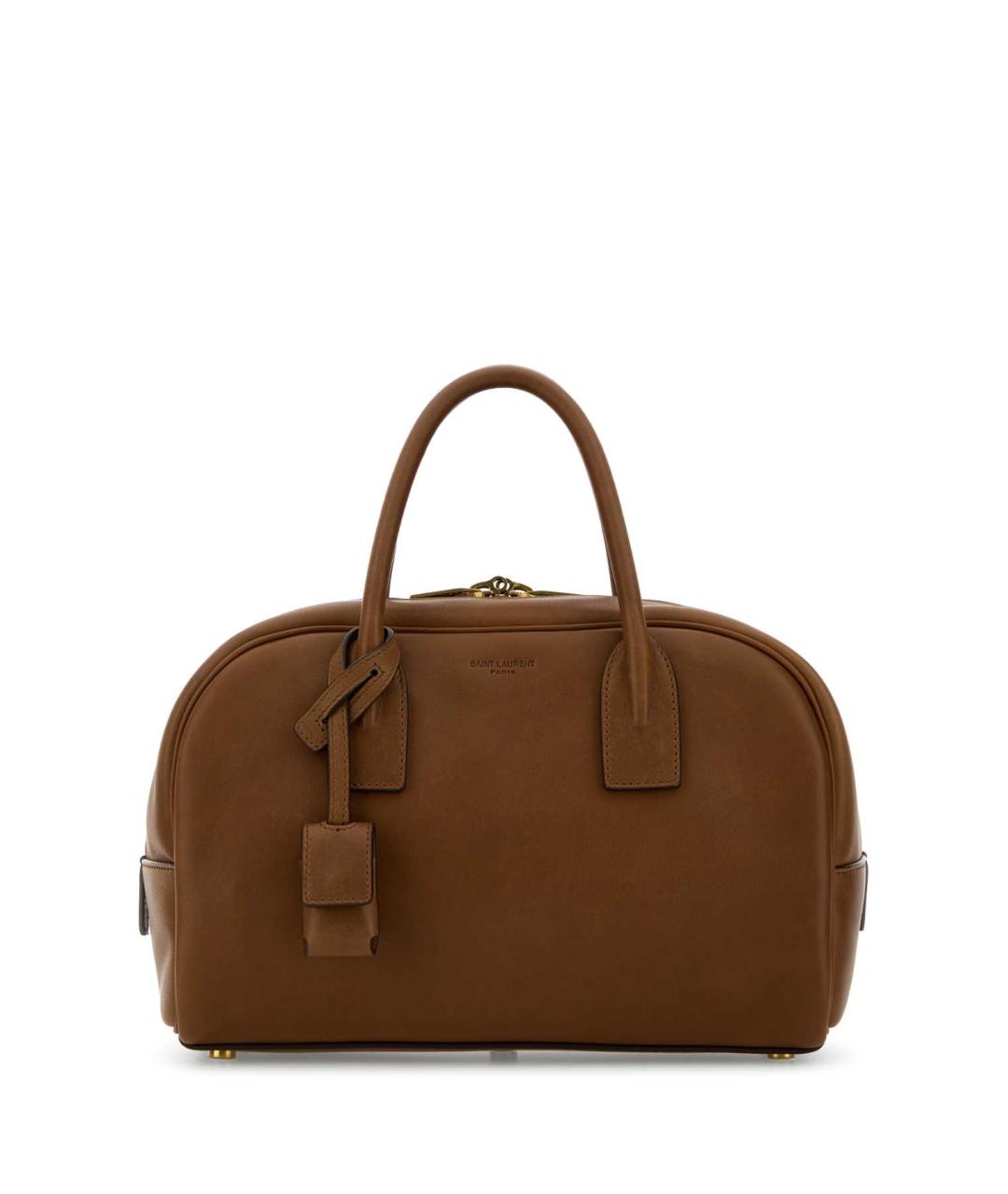 SAINT LAURENT Коричневая кожаная сумка тоут, фото 1