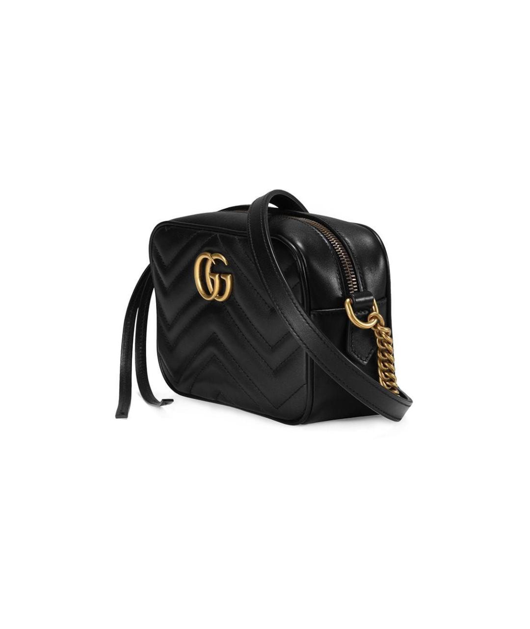 GUCCI Черная кожаная сумка через плечо, фото 4