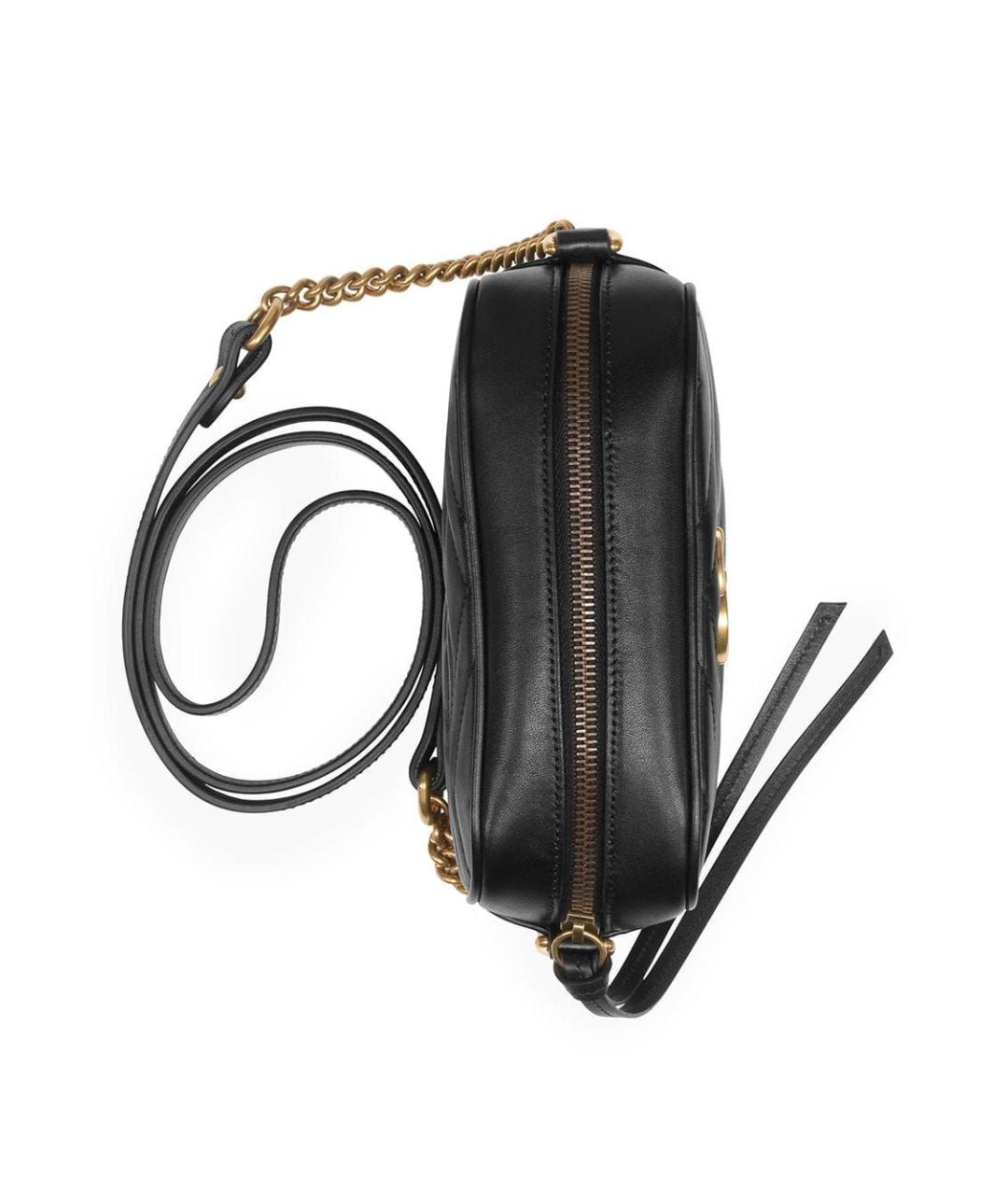 GUCCI Черная кожаная сумка через плечо, фото 5