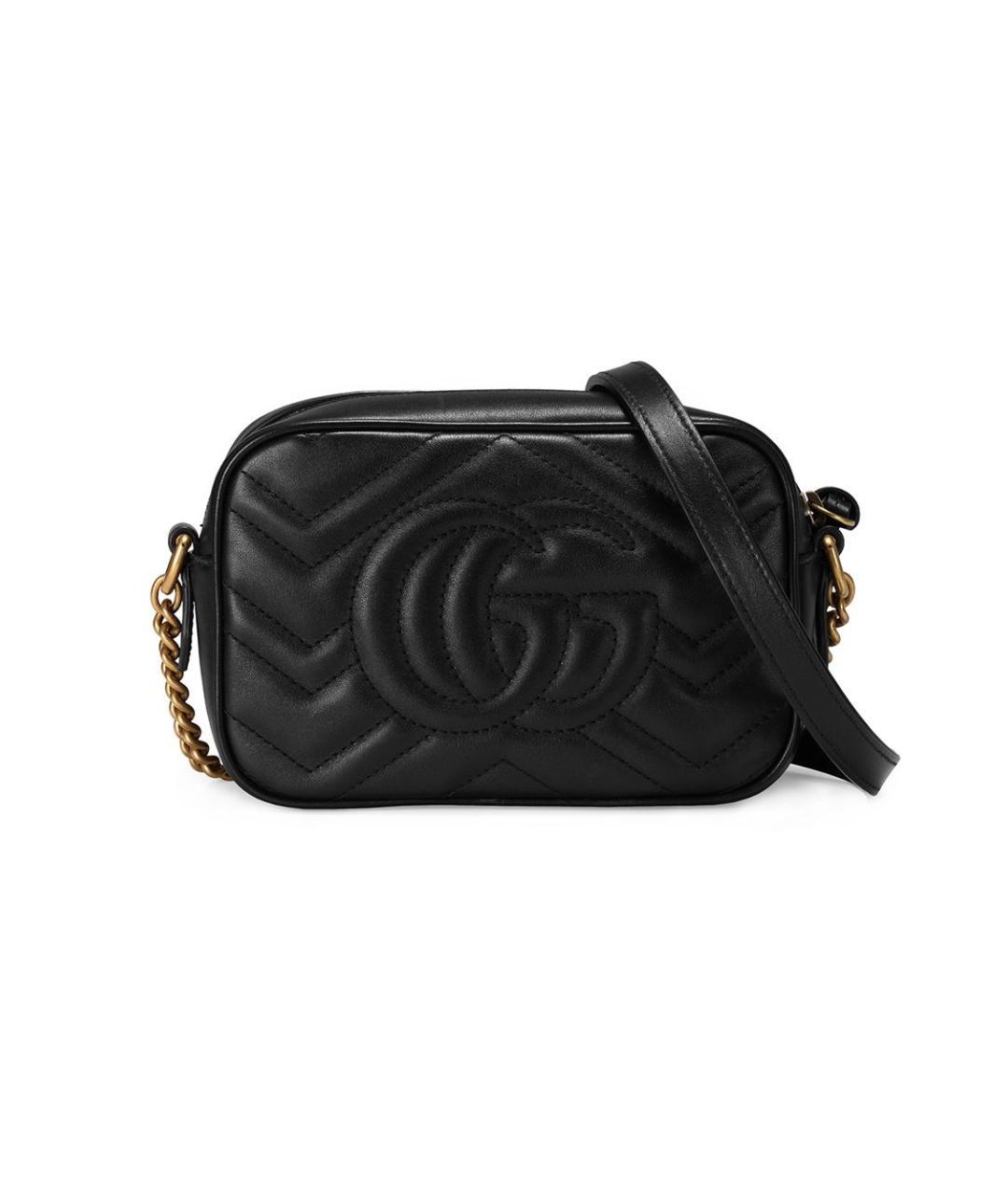 GUCCI Черная кожаная сумка через плечо, фото 3