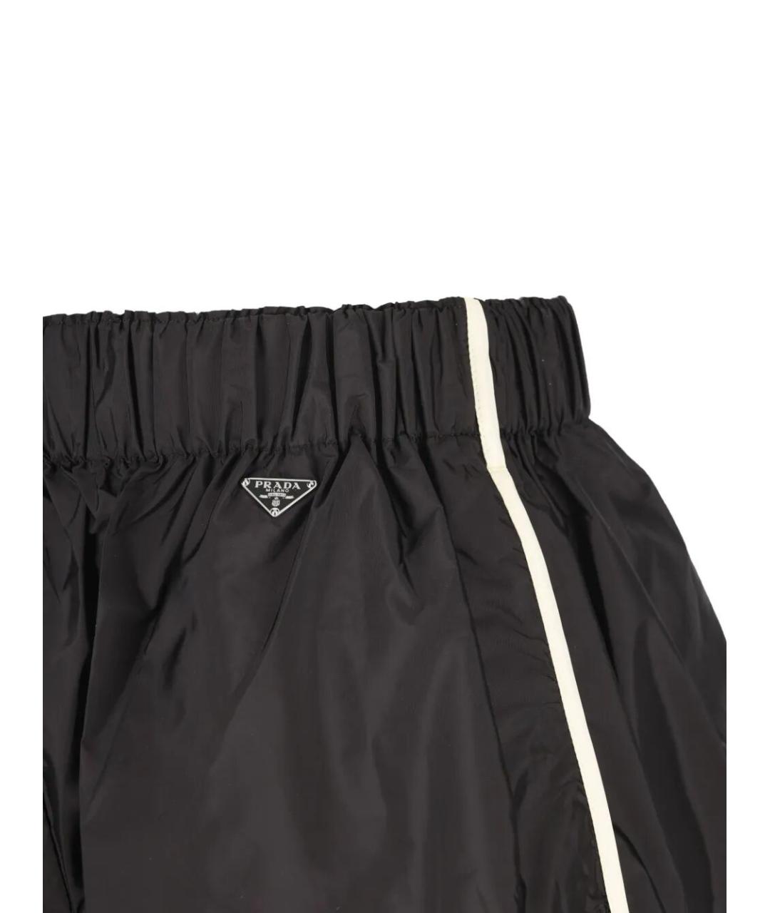 PRADA Черные полиамидовые шорты, фото 3