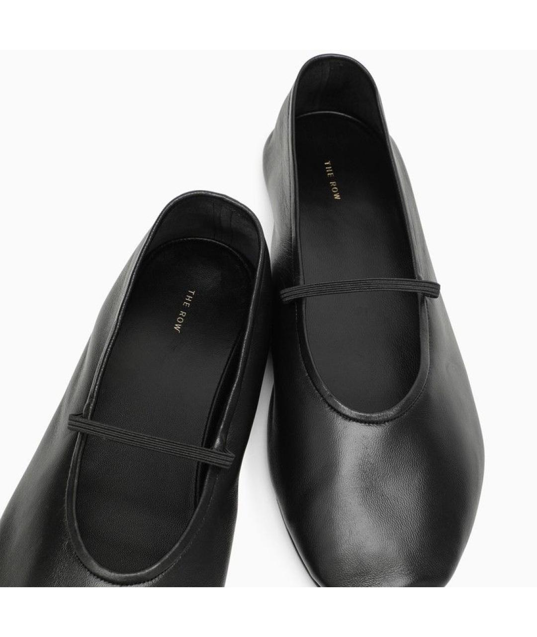 THE ROW Черные кожаные балетки, фото 5