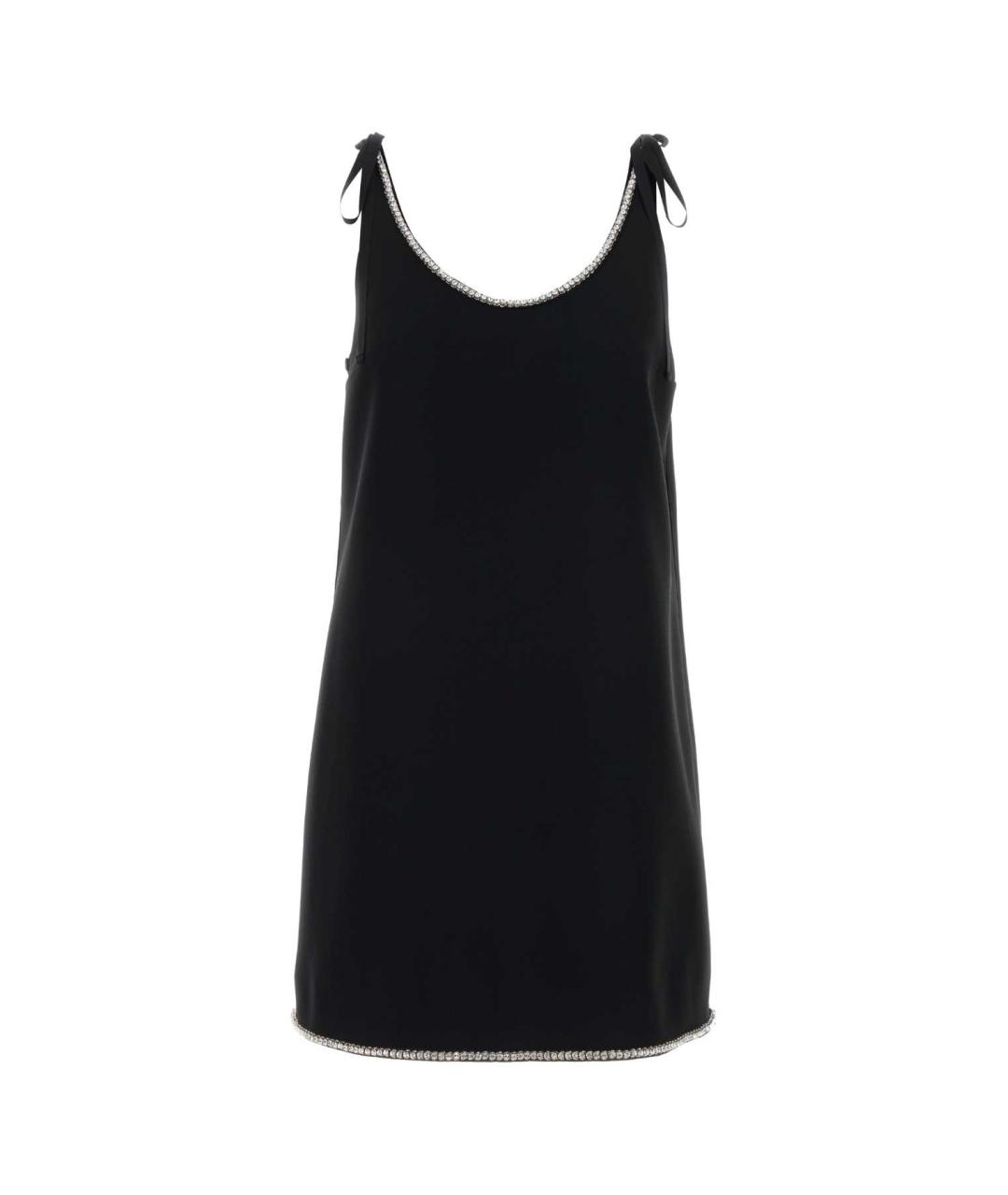 PRADA Черное вискозное коктейльное платье, фото 1