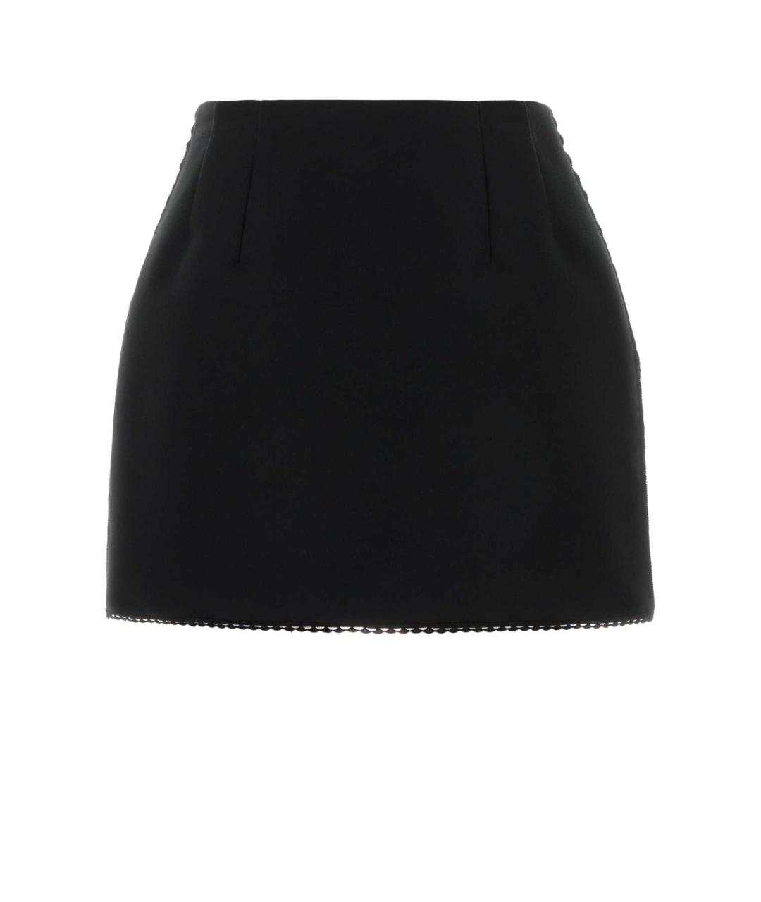 PRADA Черная полиэстеровая юбка мини, фото 1