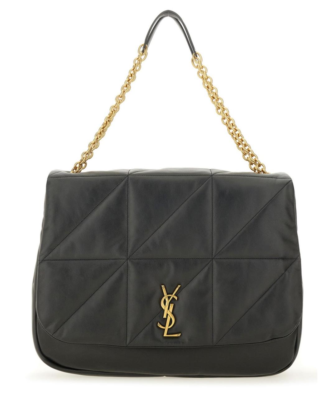 SAINT LAURENT Черная кожаная сумка через плечо, фото 1