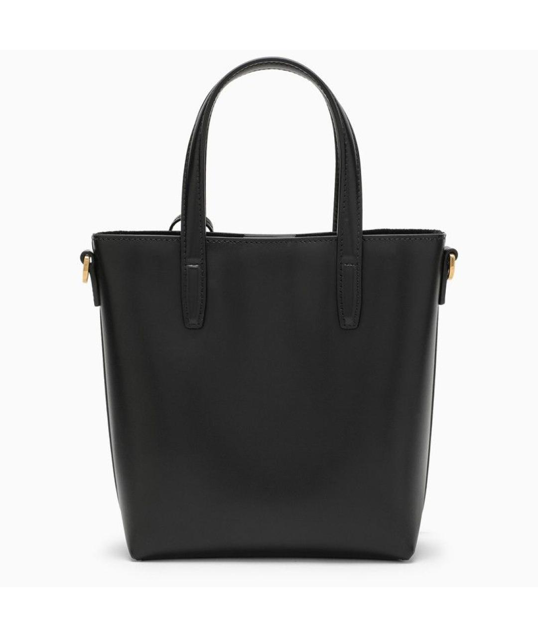 SAINT LAURENT Черная кожаная сумка тоут, фото 3