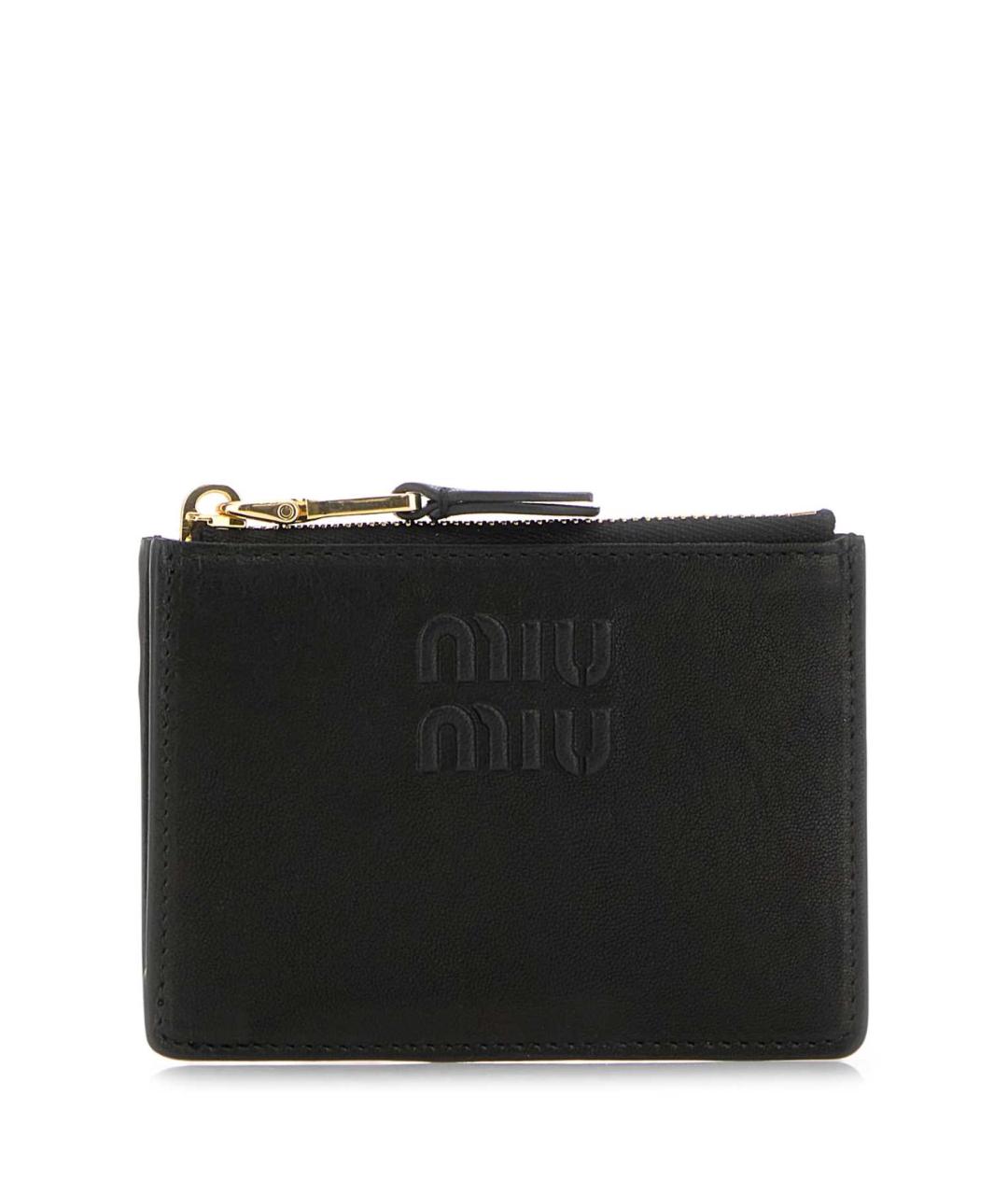 MIU MIU Черный кожаный кардхолдер, фото 1