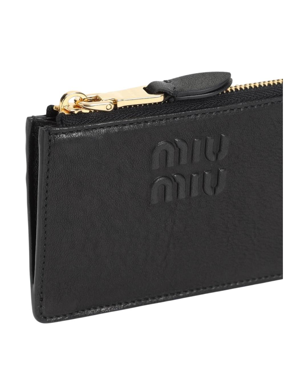 MIU MIU Черный кожаный кардхолдер, фото 4