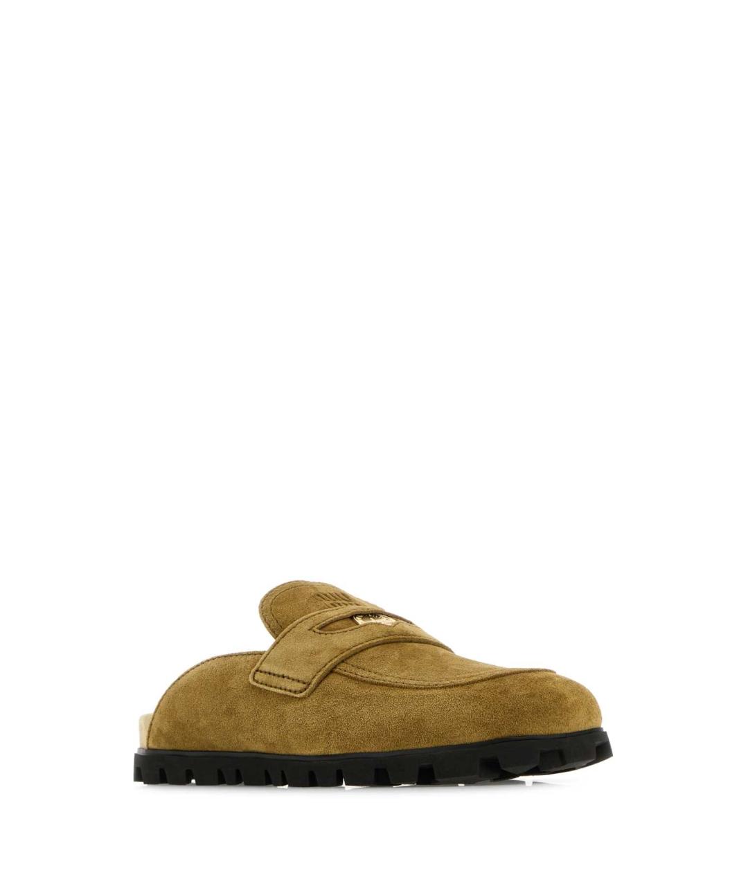 MIU MIU Зеленые замшевые сабо, фото 2