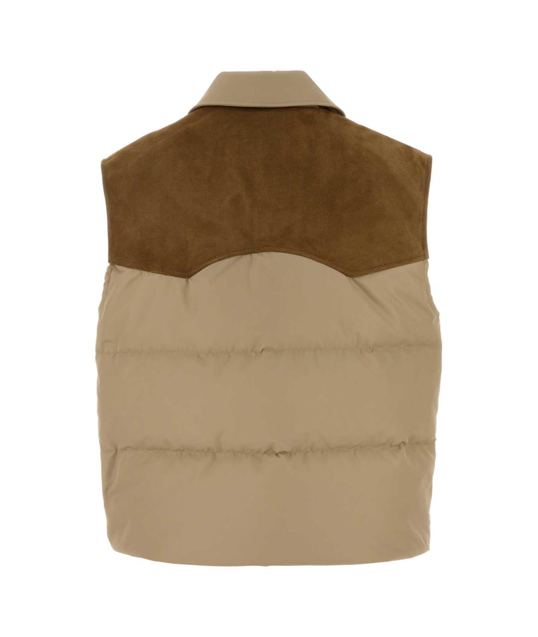 MIU MIU Бежевый полиэстеровый жилет, фото 2