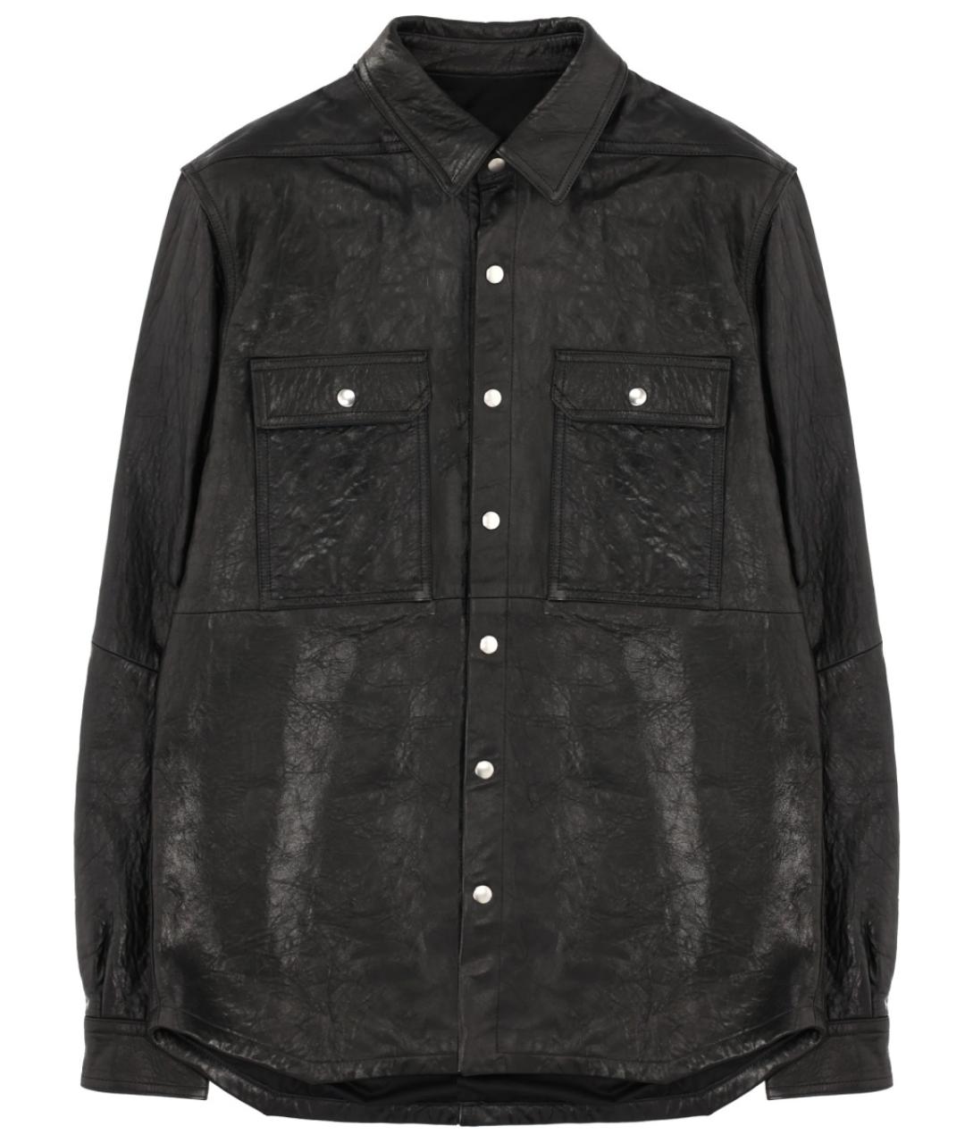 RICK OWENS Черная кожаная куртка, фото 1
