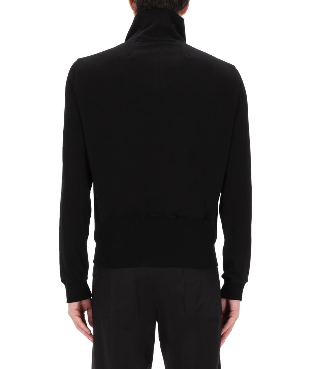 RICK OWENS Черный хлопковый джемпер / свитер, фото 5