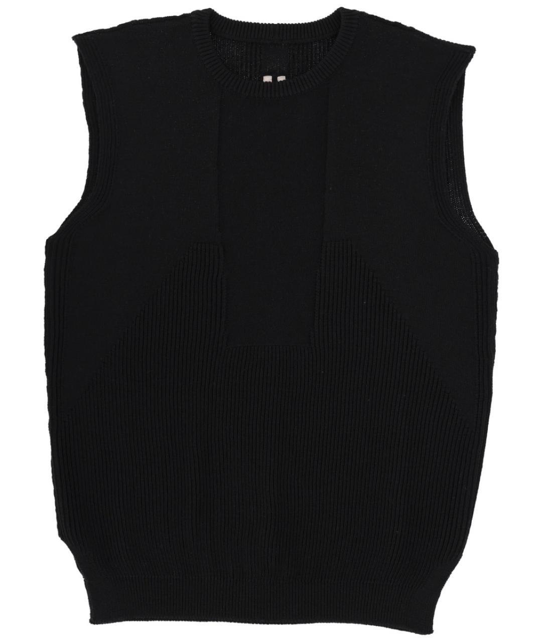 RICK OWENS Черная шерстяная жилетка, фото 1