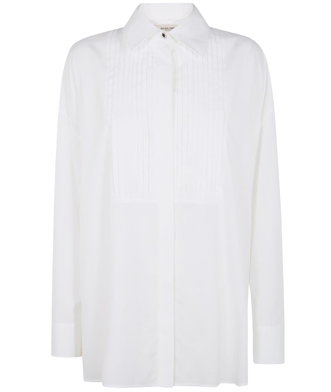 GOLDEN GOOSE DELUXE BRAND Белая хлопковая рубашка, фото 1