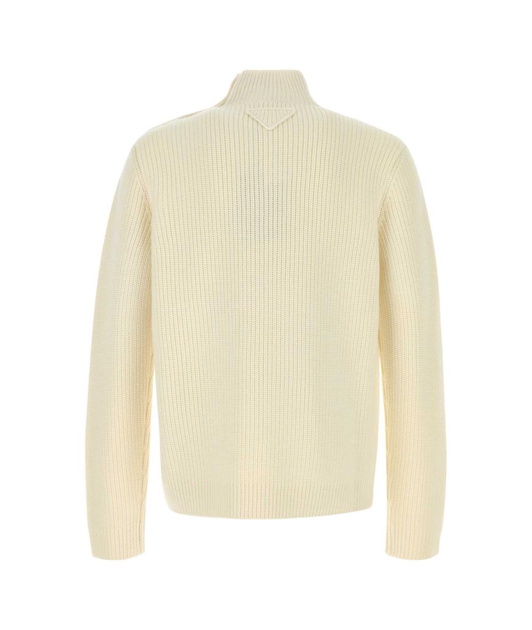 PRADA Белый шерстяной джемпер / свитер, фото 2