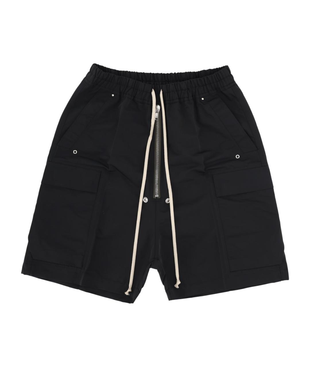 RICK OWENS Черные полиэстеровые шорты, фото 1