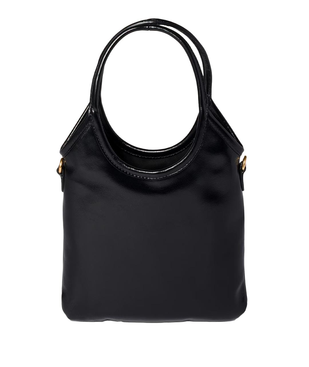 MIU MIU Черная кожаная сумка тоут, фото 2