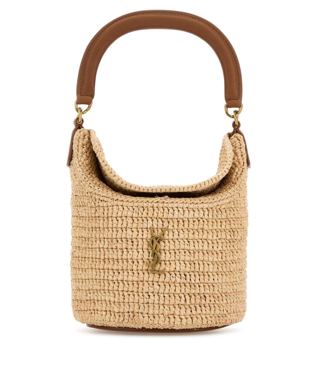 SAINT LAURENT Бежевая сумка с короткими ручками, фото 1