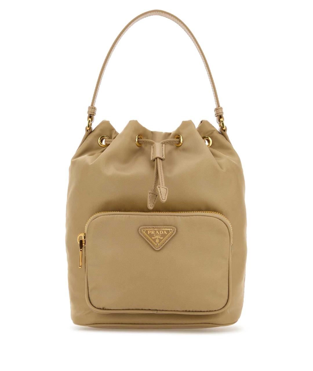 PRADA Бежевая синтетическая сумка с короткими ручками, фото 1