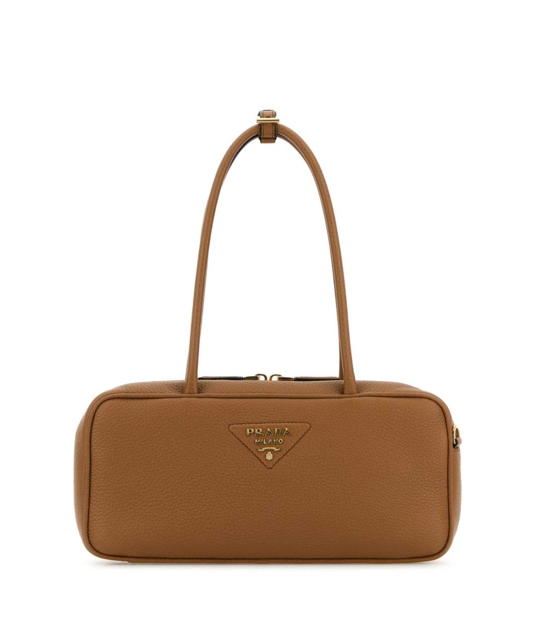 PRADA Коричневая кожаная сумка через плечо, фото 1