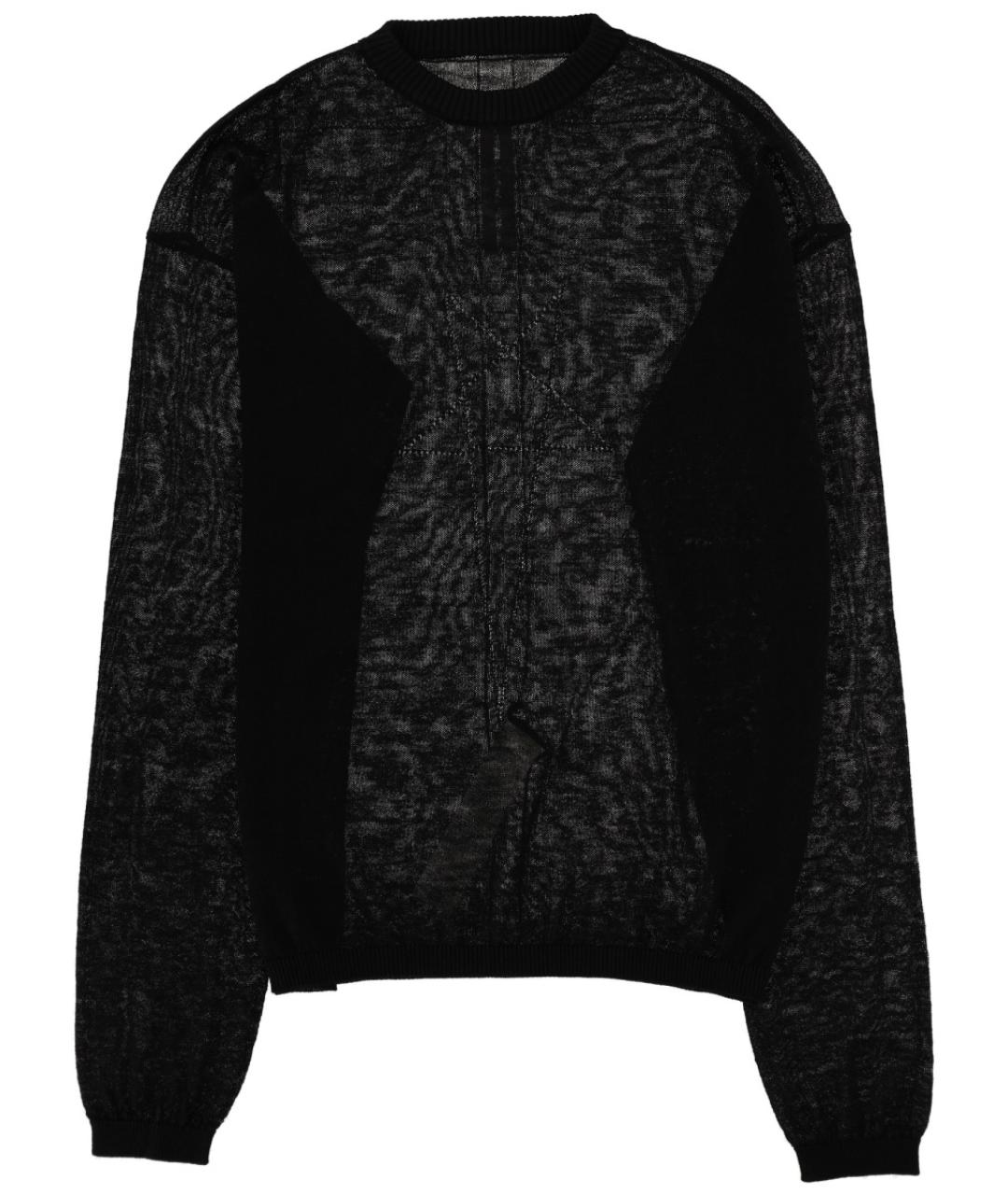 RICK OWENS Черный шерстяной джемпер / свитер, фото 1