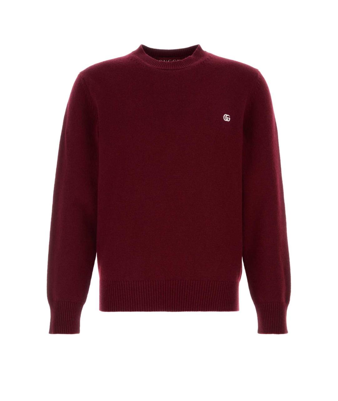 GUCCI Бордовый кашемировый джемпер / свитер, фото 1