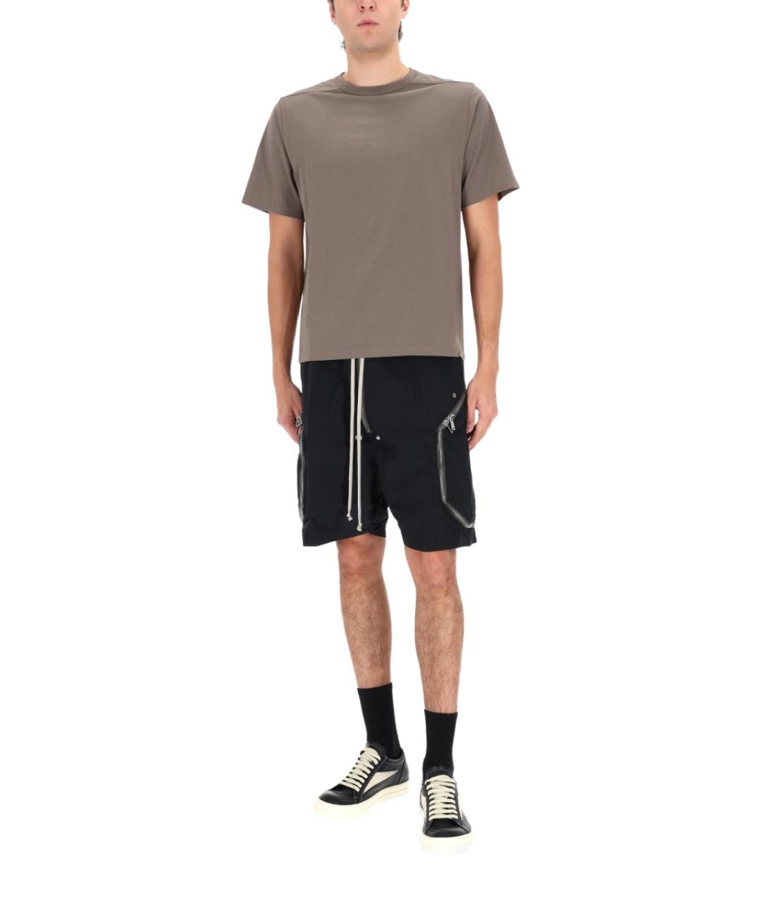 RICK OWENS Серая хлопковая футболка, фото 3