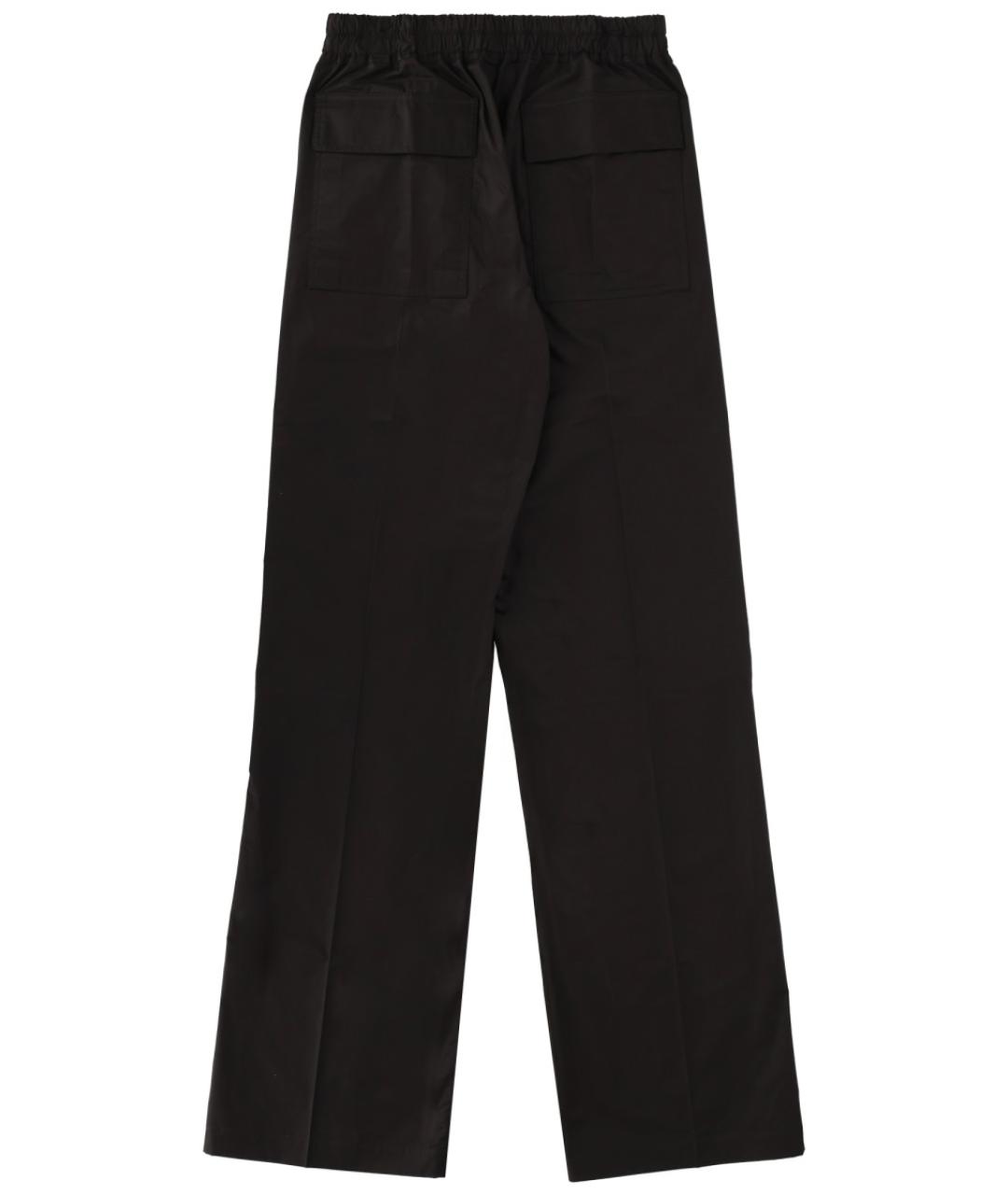 RICK OWENS Черные хлопковые повседневные брюки, фото 2