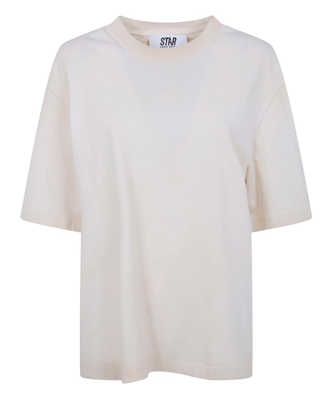 GOLDEN GOOSE DELUXE BRAND Белая хлопковая футболка, фото 1