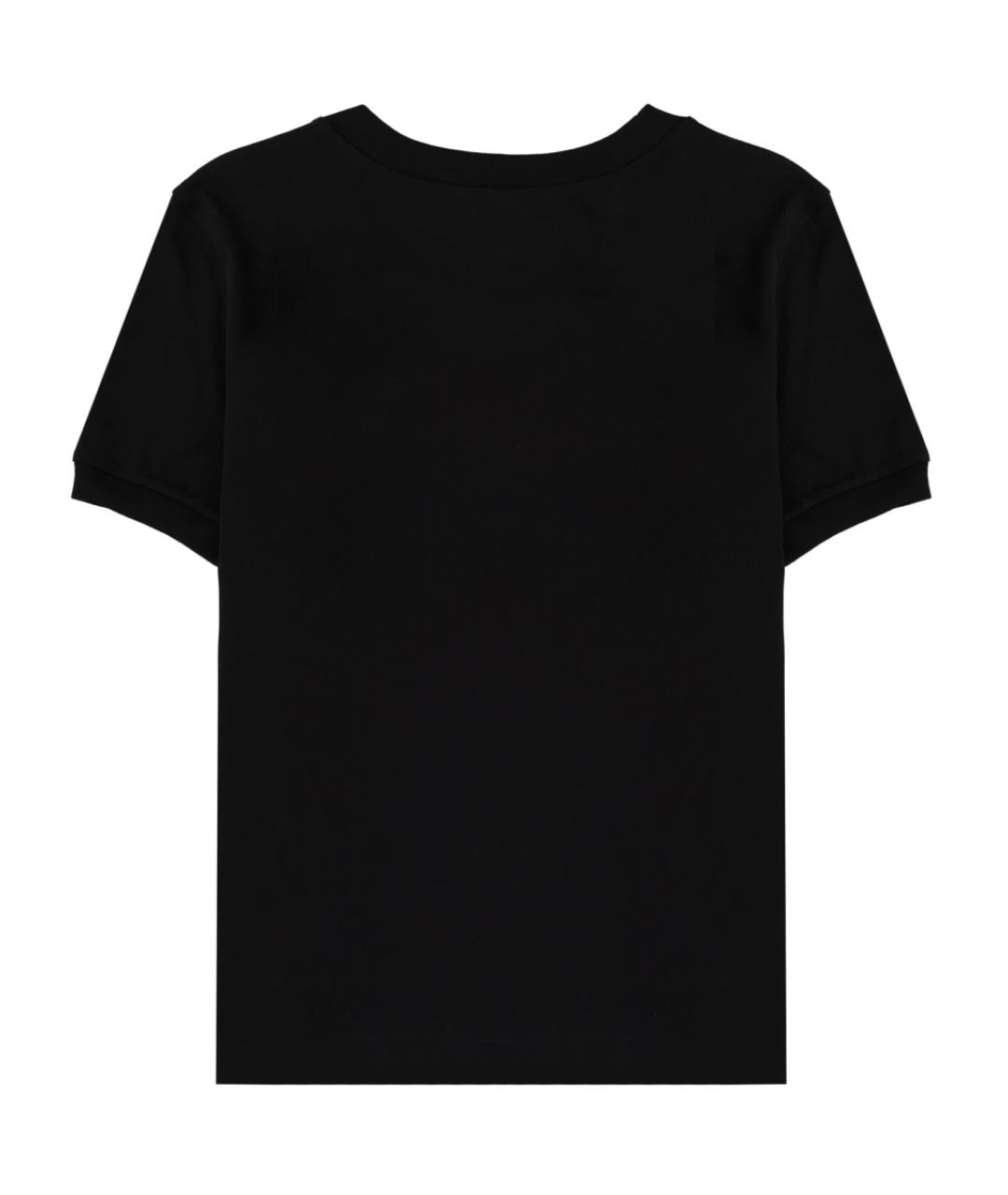 DOLCE&GABBANA Черная хлопковая футболка, фото 3