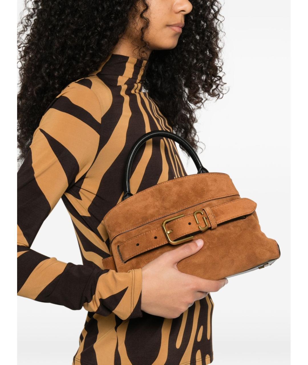 MARC JACOBS Коричневая замшевая сумка тоут, фото 4