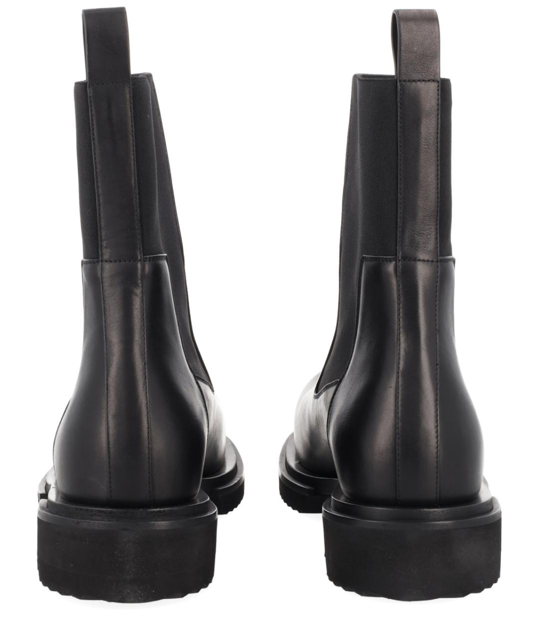 RICK OWENS Черные кожаные низкие ботинки, фото 4