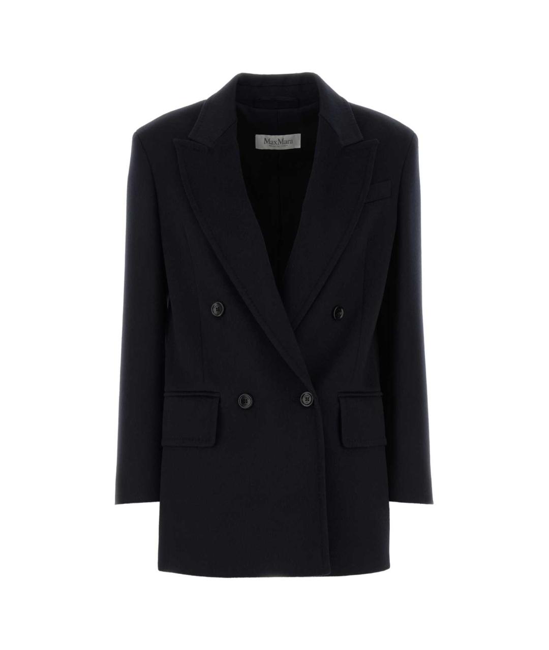 MAX MARA Синий шерстяной жакет/пиджак, фото 1