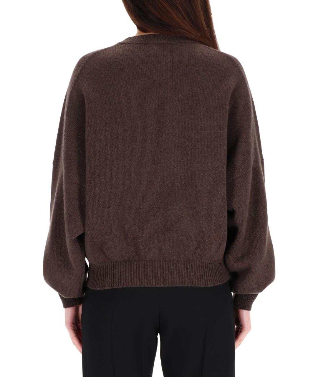 KHAITE Коричневый кашемировый джемпер / свитер, фото 3
