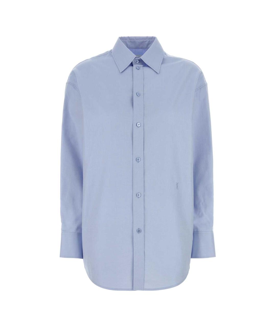 SAINT LAURENT Голубая хлопковая рубашка, фото 1
