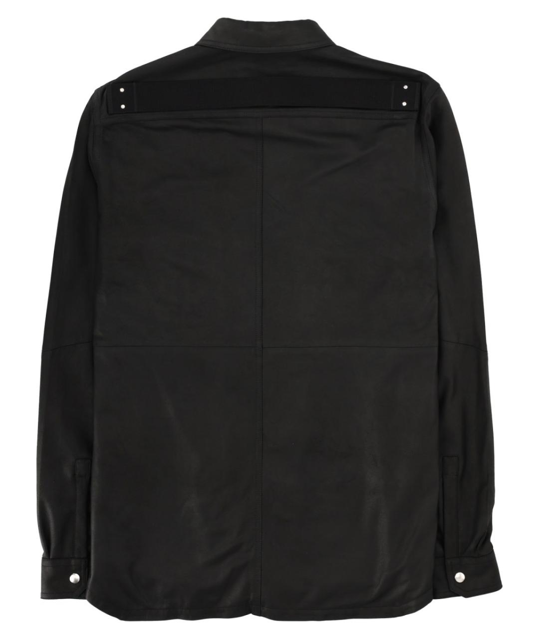 RICK OWENS Черная кожаная куртка, фото 2