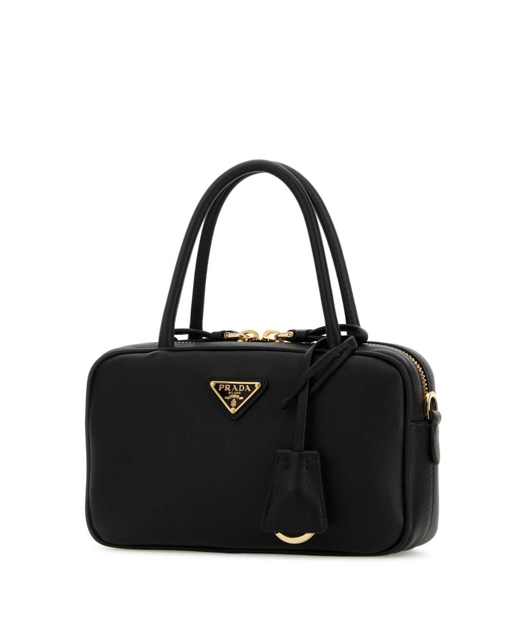 PRADA Черная кожаная сумка тоут, фото 2