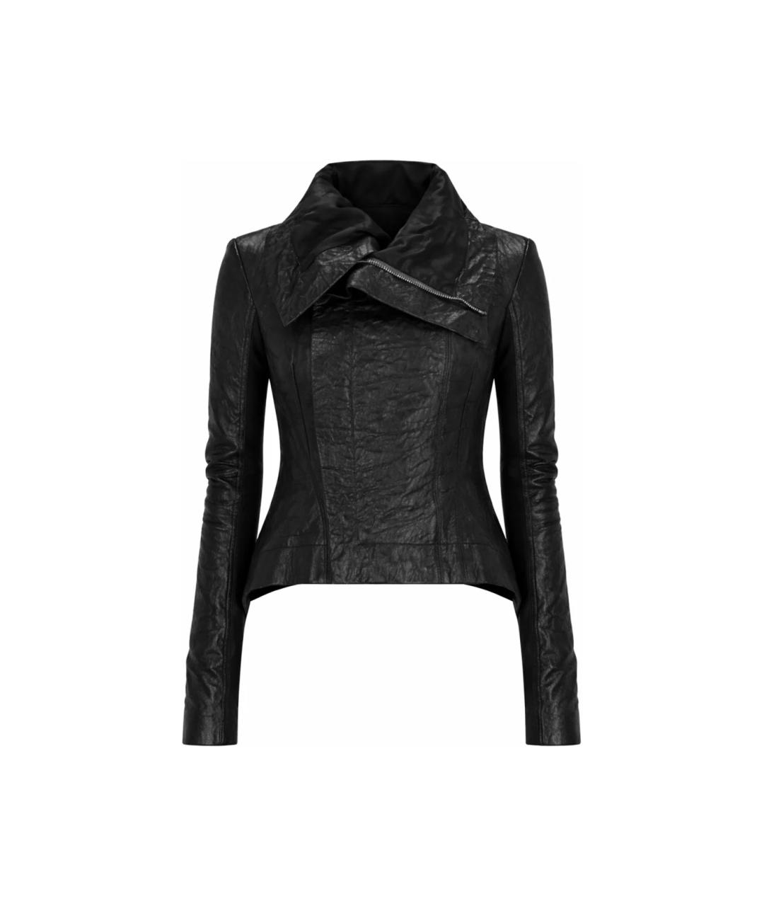 RICK OWENS Черная кожаная куртка, фото 1