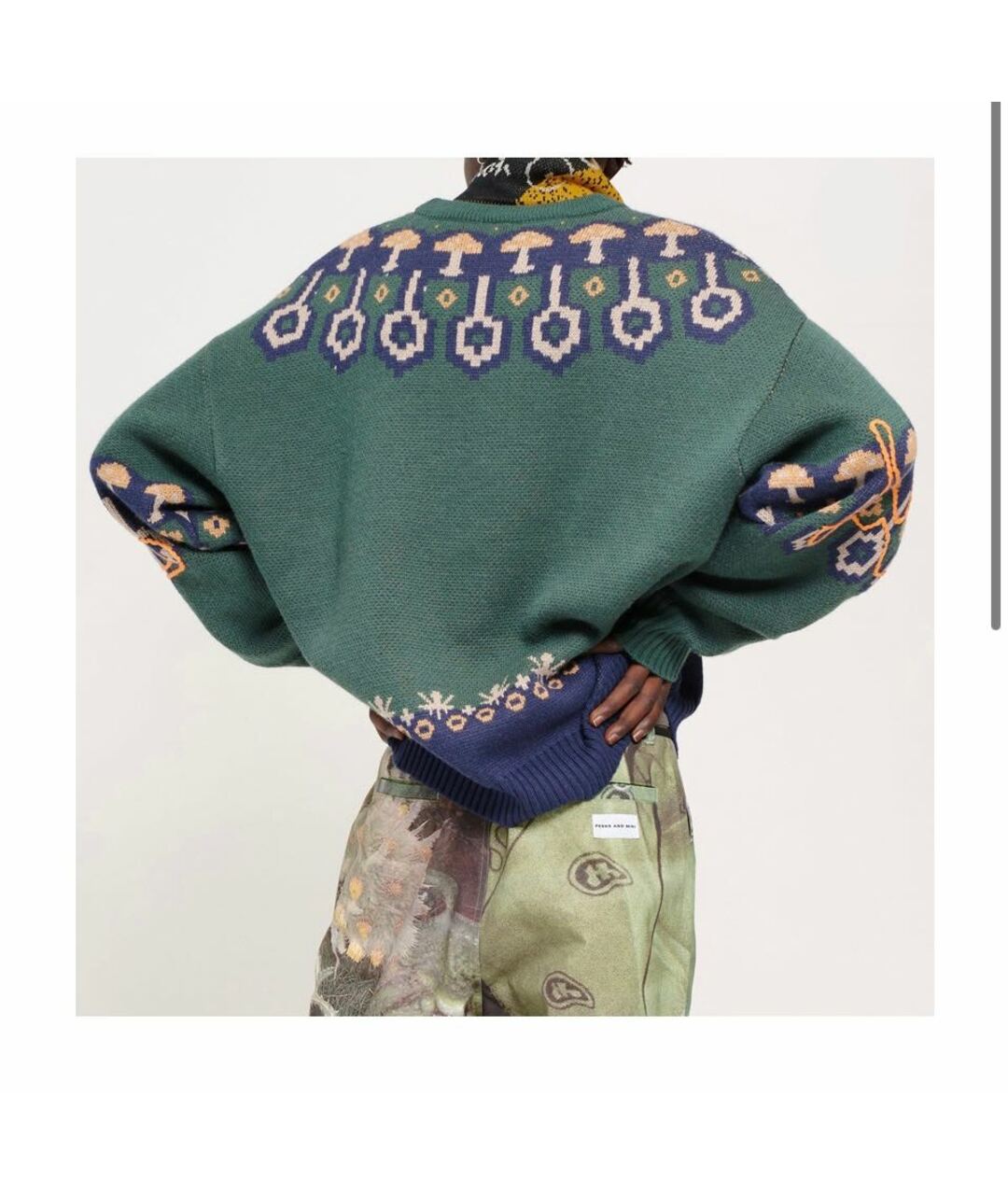 Perks and Mini Зеленый шерстяной джемпер / свитер, фото 5