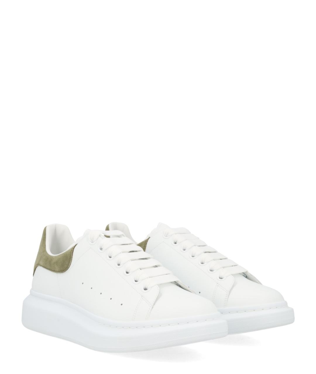 ALEXANDER MCQUEEN Белые кожаные низкие кроссовки / кеды, фото 2