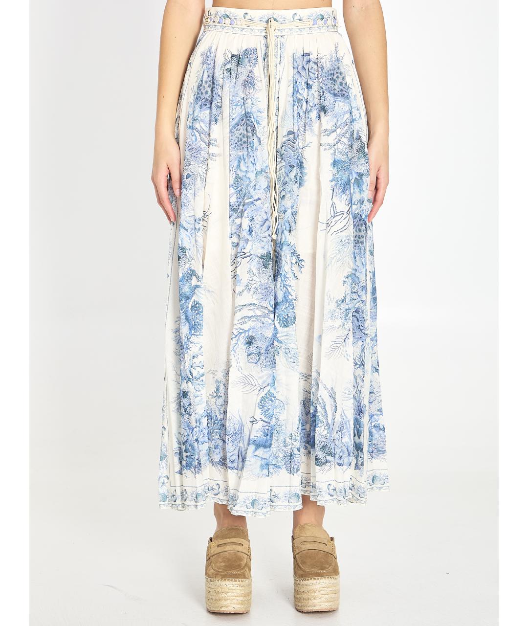 ZIMMERMANN Мульти хлопковая юбка миди, фото 4