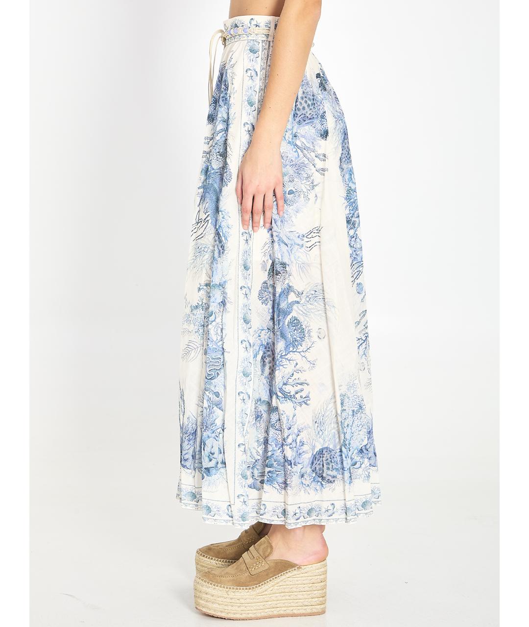 ZIMMERMANN Мульти хлопковая юбка миди, фото 3