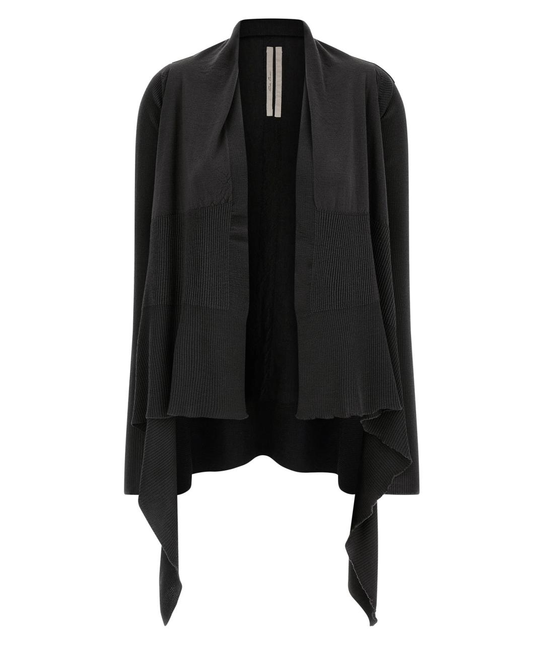 RICK OWENS Черный шерстяной кардиган, фото 1