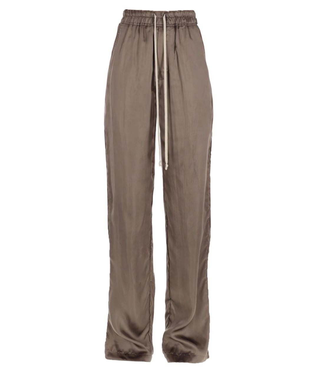 RICK OWENS Серые прямые брюки, фото 1