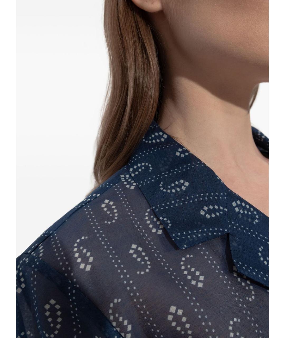 TORY BURCH Синяя хлопковая рубашка, фото 3