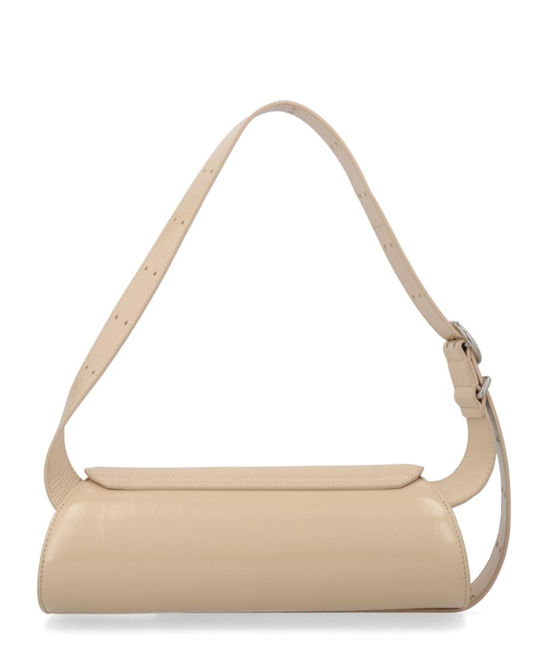 JIL SANDER Бежевая кожаная сумка через плечо, фото 5